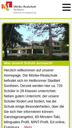 Vorschau der mobilen Webseite mrshn.de, Mörike-Realschule