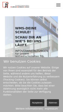Vorschau der mobilen Webseite www.wms-hn.de, Wilhelm-Maybach-Schule Heilbronn