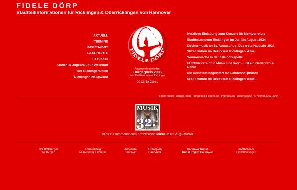 Vorschau von www.fidele-doerp.de, Fidele Dörp - Ricklingen