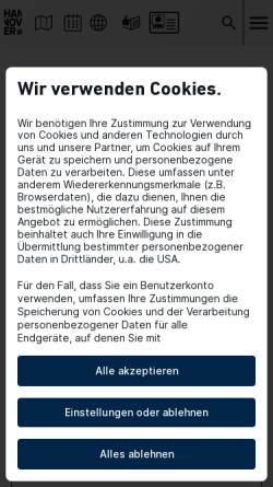 Vorschau der mobilen Webseite www.hannover.de, Stadtbezirk Vahrenwald-List