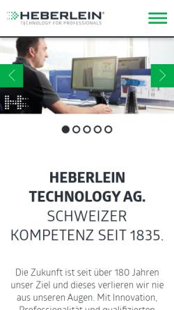 Vorschau der mobilen Webseite www.heberlein.com, Heberlein Fiber Technology Inc.