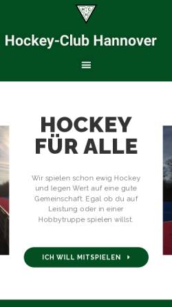 Vorschau der mobilen Webseite www.hchannover.de, Hockey Club Hannover e.V.