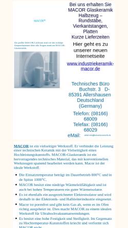 Vorschau der mobilen Webseite www.industrie-keramik.de, TB Takac GmbH