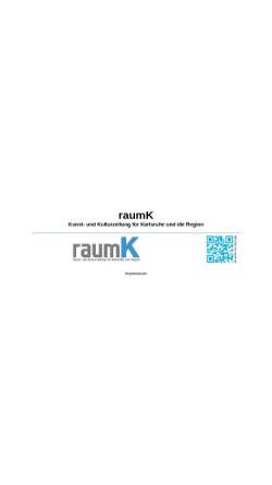 Vorschau der mobilen Webseite www.raumk.de, RaumK Verlag e.K.