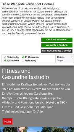 Vorschau der mobilen Webseite www.ssc-karlsruhe.de, Sport und Schwimmclub Karlsruhe e.V.