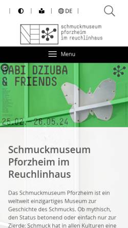 Vorschau der mobilen Webseite www.schmuckmuseum.de, Schmuckmuseum