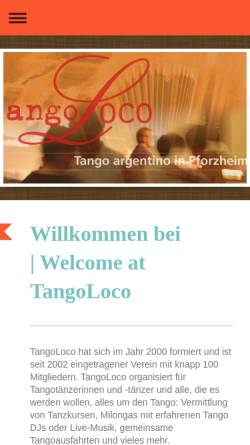 Vorschau der mobilen Webseite www.tangoloco.de, TangoLoco