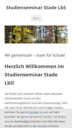 Vorschau der mobilen Webseite bbsseminarstade.de, Studienseminar Stade für das Lehramt an berufsbildenden Schulen