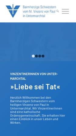 Vorschau der mobilen Webseite www.untermarchtal.de, Mutterhaus der Barmherzigen Schwestern vom hl. Vinzenz von Paul