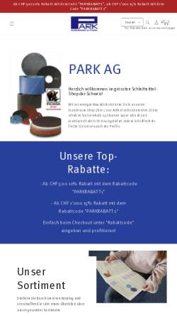 Vorschau der mobilen Webseite www.parkag.ch, Park AG