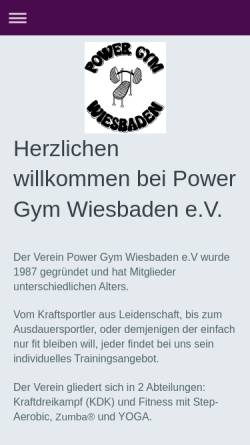Vorschau der mobilen Webseite www.powergymwiesbaden.de, Power Gym Wiesbaden