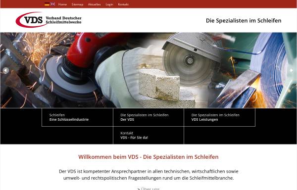 Vorschau von www.vds-bonn.de, Verein Deutscher Schleifmittelwerke e.V.