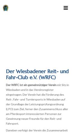 Vorschau der mobilen Webseite www.wrfc.de, Wiesbadener Reit- und Fahrclub e.V.