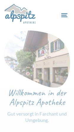 Vorschau der mobilen Webseite www.alpspitz-apotheke.de, Alpspitz-Apotheke