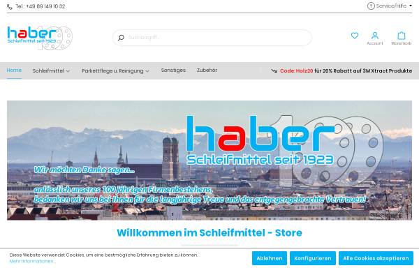 Vorschau von www.haber-muenchen.de, Haber Schleifmittel GmbH