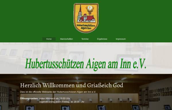 Vorschau von www.hubertusschuetzen-aigen.de, Hubertusschützen Aigen am Inn e. V.