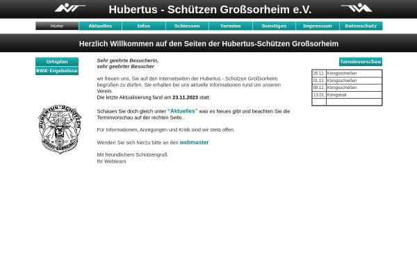Vorschau von www.hubertus-grosssorheim.de, Hubertus-Schützen Großsorheim e.V.