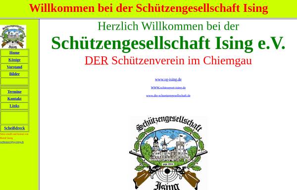 Vorschau von www.sg-ising.de, Schützengesellschaft Ising
