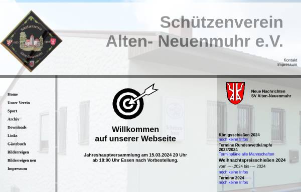 Vorschau von www.schuetzen-alten-neuenmuhr.de, Schützenverein Alten- und Neuenmuhr e.V.