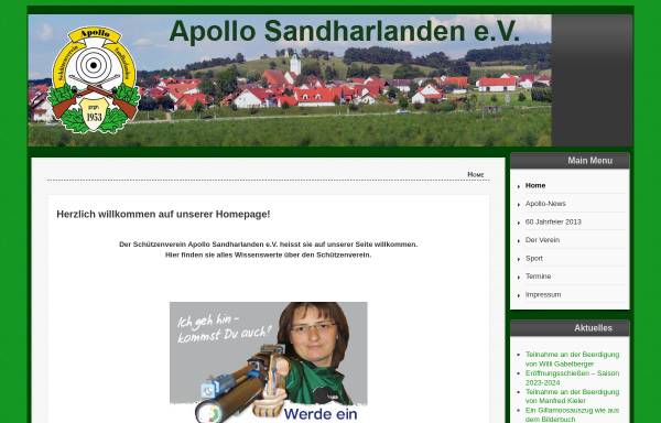 Vorschau von www.apollo-sandharlanden.de, Schützenverein Apollo Sandharlanden