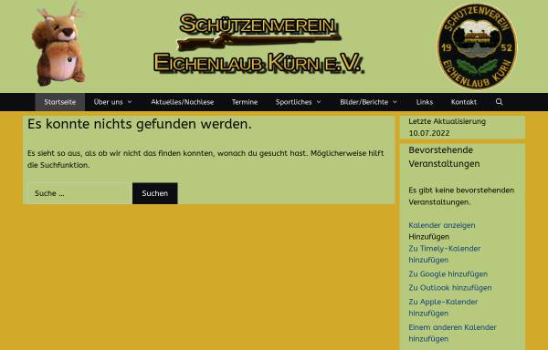 Vorschau von www.eichenlaub-kuern.de, Schützenverein Eichenlaub Kürn e.V.