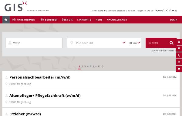 Vorschau von gis-personal.de, GIS Personallogistik GmbH