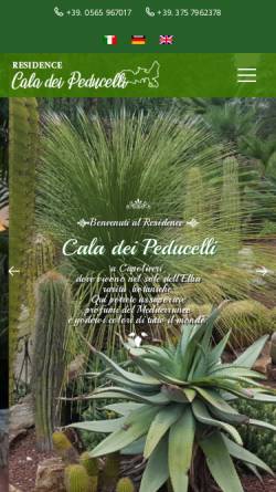 Vorschau der mobilen Webseite www.caladeipeducelli.it, Residence Cala dei Peducelli