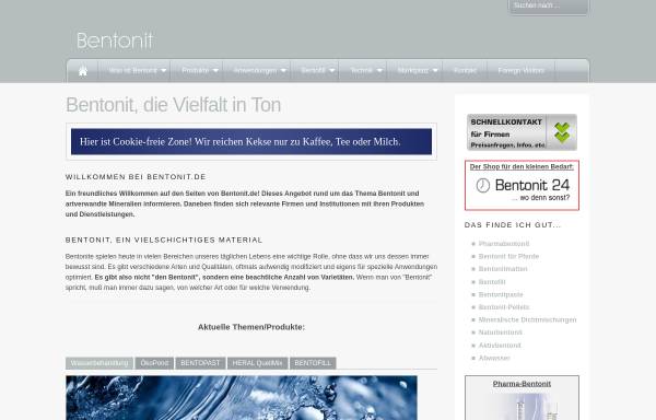 Vorschau von www.bentonit.de, Bentonit.de
