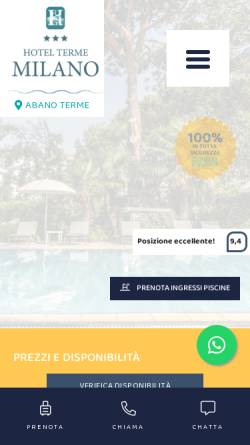 Vorschau der mobilen Webseite www.termemilano.it, Hotel Terme Milano