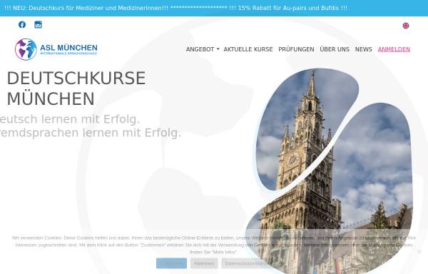 Vorschau von www.aslsprachen.de, ASL Sprachenschule