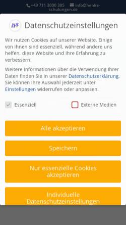 Vorschau der mobilen Webseite www.henke-schulungen.de, Henke Schulungen GmbH