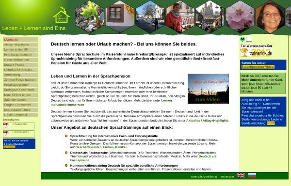 Vorschau von www.diesprachpension.de, Die Sprachpension