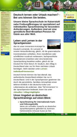 Vorschau der mobilen Webseite www.diesprachpension.de, Die Sprachpension