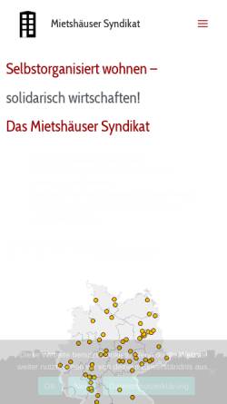 Vorschau der mobilen Webseite www.syndikat.org, Mietshäuser Syndikat