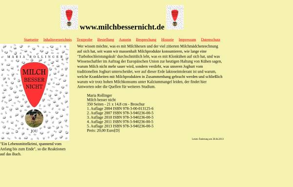 Vorschau von www.milchbessernicht.de, Milch besser nicht