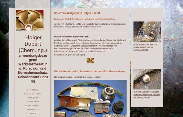 Vorschau von www.korros.de, Sachverständigenbüro Holger Döbert