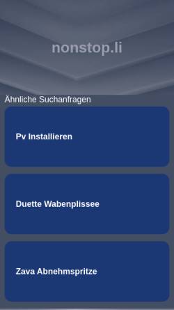 Vorschau der mobilen Webseite www.nonstop.li, Nonstop