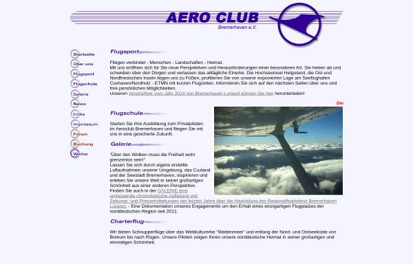 Vorschau von www.aero-club-bhv.de, Aero-Club Bremerhaven e.V.
