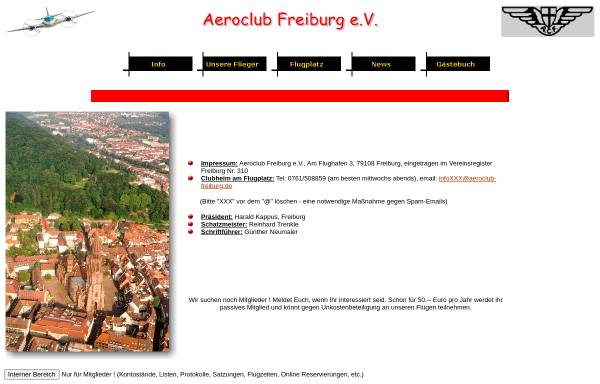 Vorschau von www.aeroclub-freiburg.de, Aeroclub Freiburg e.V.
