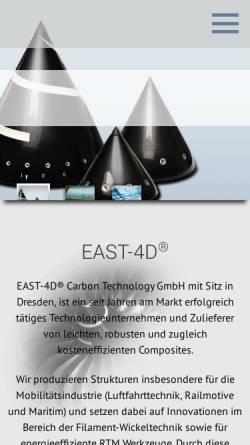 Vorschau der mobilen Webseite www.leichtbau.com, EAST-4D GmbH