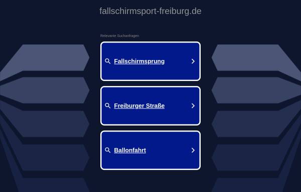 Vorschau von www.fallschirmsport-freiburg.de, Breisgauverein für Fallschirmsport