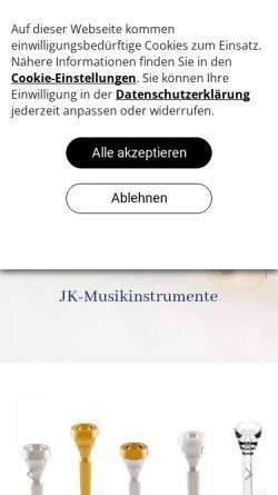 Vorschau der mobilen Webseite www.jk-klier.de, Josef Klier KG