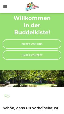 Vorschau der mobilen Webseite www.buddelkiste.com, Buddelkiste e.V.