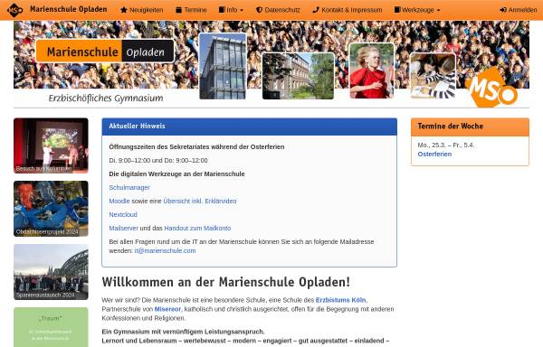 Vorschau von www.marienschule-opladen.com, Marienschule Opladen