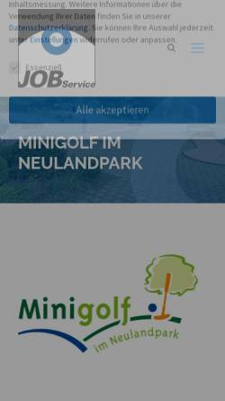 Vorschau der mobilen Webseite www.joblev.de, Minigolf im Neulandpark