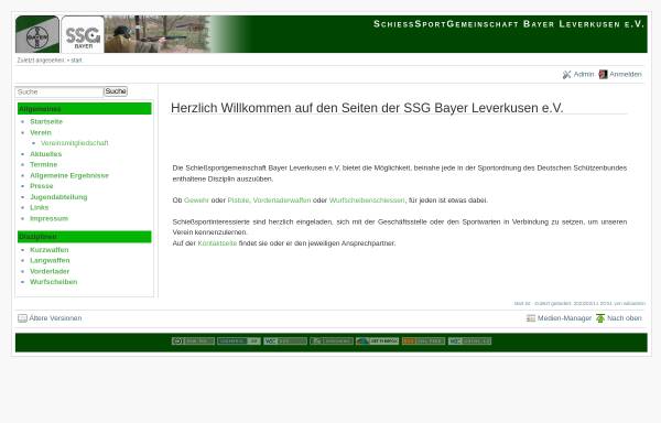 Vorschau von www.ssg-bayer.de, SSG Bayer Leverkusen e.V.
