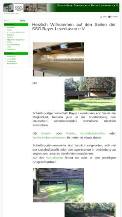 Vorschau der mobilen Webseite www.ssg-bayer.de, SSG Bayer Leverkusen e.V.