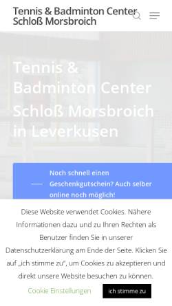 Vorschau der mobilen Webseite www.tbc-leverkusen.de, Tennis- und Badminton Center 