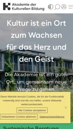 Vorschau der mobilen Webseite www.akademieremscheid.de, Akademie Remscheid