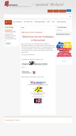 Vorschau der mobilen Webseite www.kraftstation.de, Die Kraftstation, Freie Jugendarbeit Remscheid-Mitte e.V.